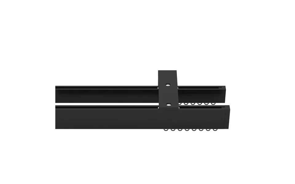 Tanner Double Curtain Track - Brushed Black