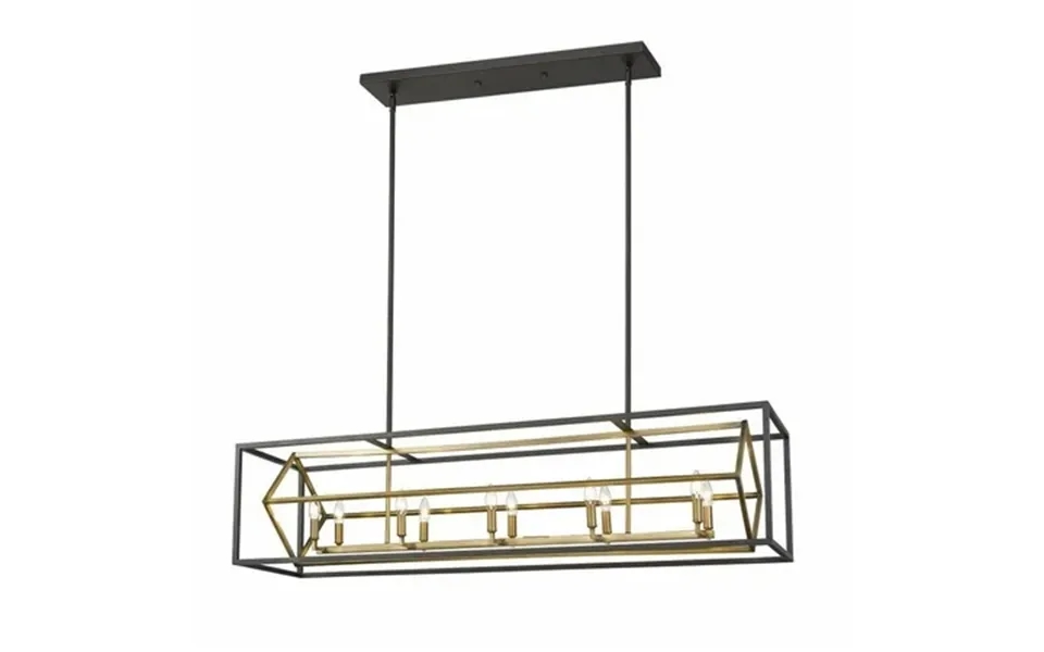 -10 Light Island Billiard In Linear Style-13 Inches Wide By 13 Inches High-olde Brass Bronze Finish Bailey Street Home 3