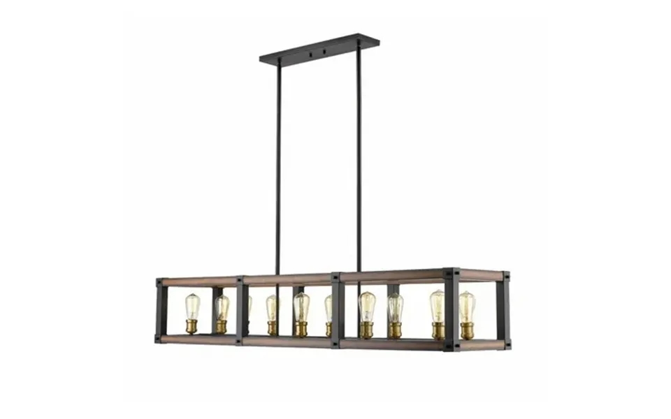 -10 Light Island Billiard In Restoration Style-25 Inches Wide By 23 Inches High-rustic Mahogany Finish Bailey Street Hom