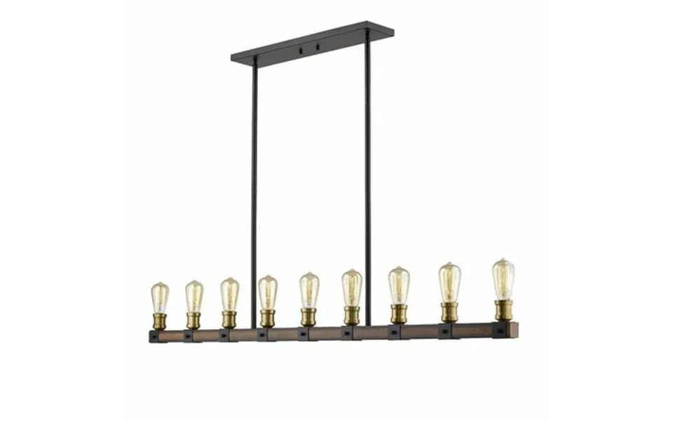 -9 Light Island Billiard In Restoration Style-20 Inches Wide By 24