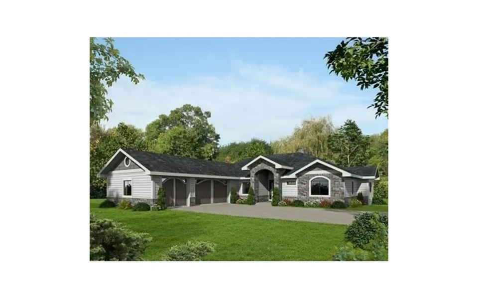 001-2249 Ranch Craftsman 2 Bed 3 Bath Luxury Home Plan 2176 Sq Ft Full Blueprints With License To Build By Home Plan Mar