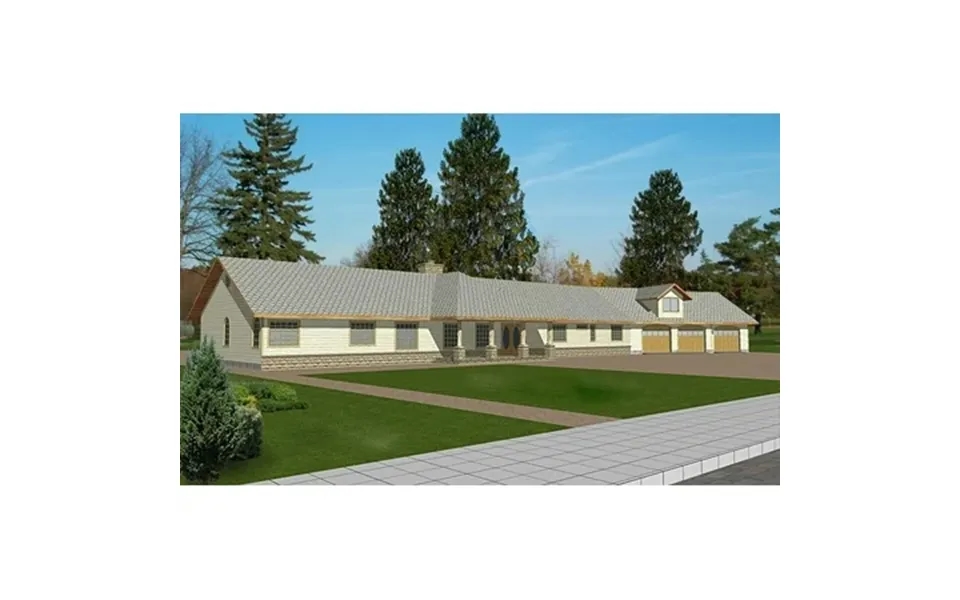 001-3060 Ranch Craftsman 4 Bed 4 Bath Luxury Home Plan 3322 Sq Ft Full Blueprints With License To Build By Home Plan Mar