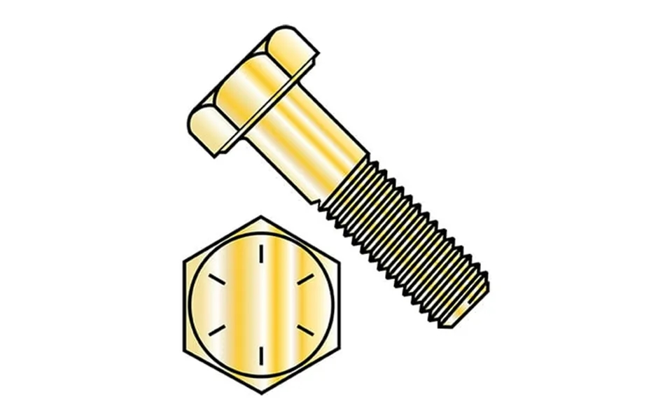 1 1 8-7x2 3 4 Coarse Thread Hex Cap Screw Grade 8 Zinc Yellow Made In Usa Pack Qty 35 Bc-11244ch8o