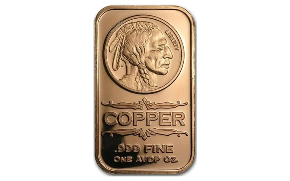 1 Oz Copper Bar - Indian Head