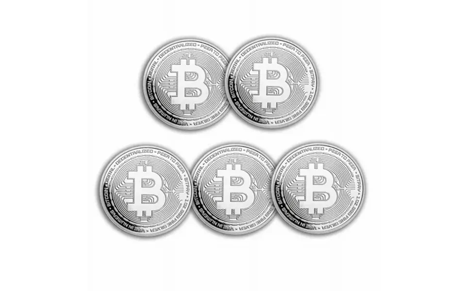 1 Oz Silver Round - Bitcoin Lot Of 5