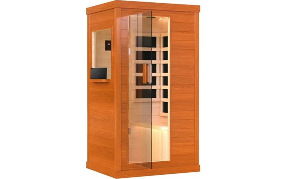 1 Person Infrared Sauna Okoume Wood Far Infrared Saunas For Home 900watt Indoor Personal Sauna Room Box With Control Pan
