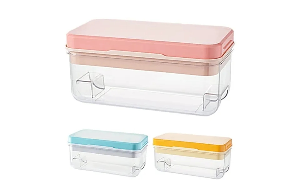 1 Set Ice Cube Tray Food Grade With Lid Pp Quick Demould Ice Tray Mold With Storage Box Kitchen Supplies