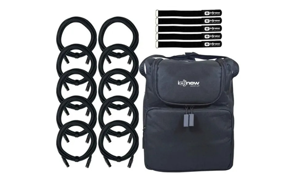 10 10ft Sure-fit Dmx Connecting Cables With Carry Case Accessories Package