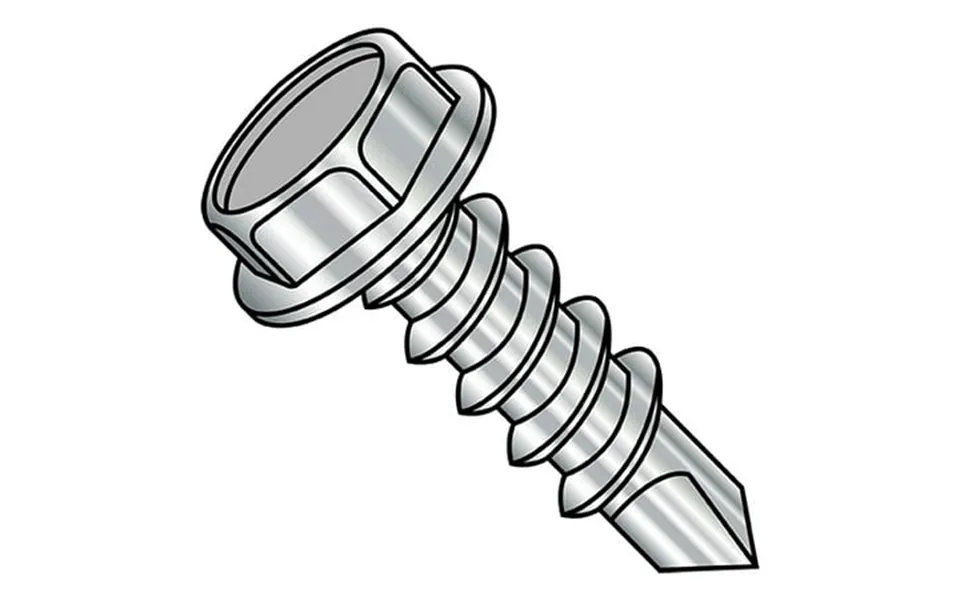 10-16x3 Unslotted Indented Hex Washer Full Thread Self Drill Screw 410 Stainless Steel Pack Qty 500 Bc-1048kw410