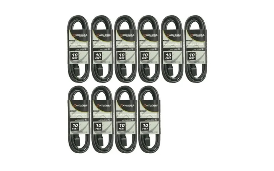 10 American Dj Ec-163-10 Black 10ft 16 Gauge Ac Extension Cords