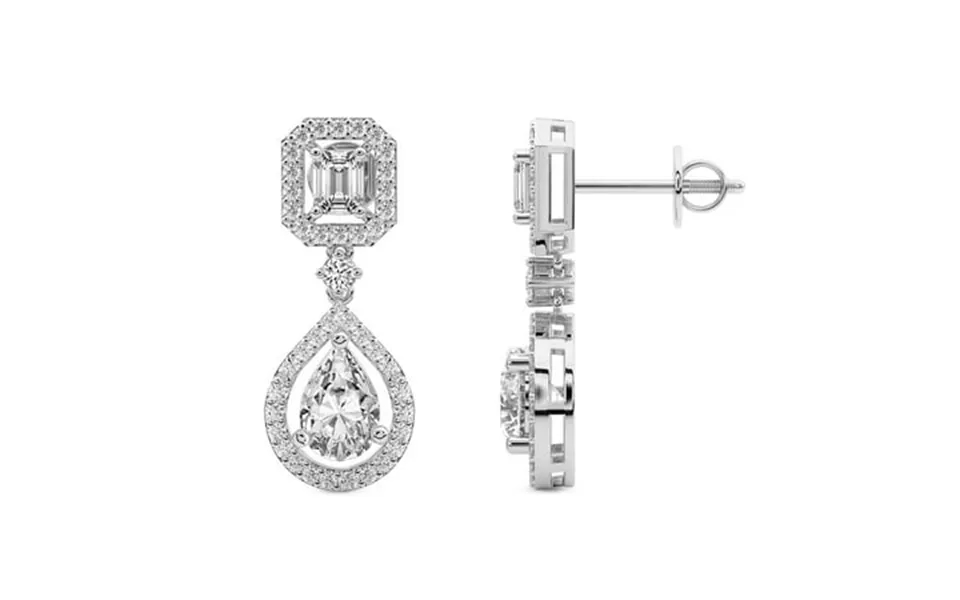 10 Carat Igi Certified Pear Shape Lab Grown Diamond Earrings 18k In White Gold Stardust Dangles Lab Diamond Earrings Pro
