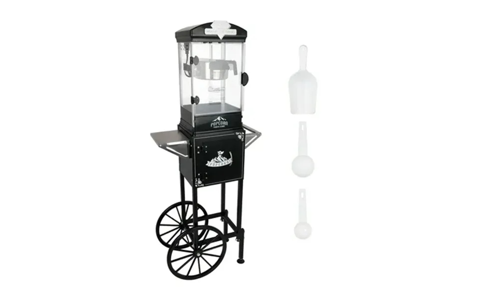 10 Oz Popcorn Machine Cart With Wheel Holaki Popcorn Maker Machine With Stainless-steel Kettle Makes Up To 40 Cups Popco