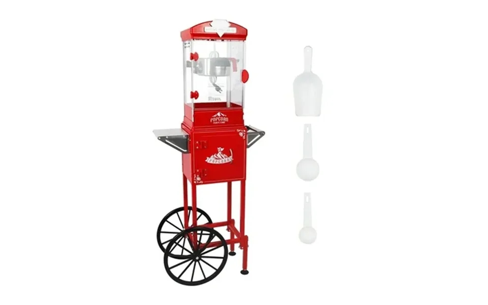 10 Oz Popcorn Machine Cart With Wheel Holaki Popcorn Maker Machine With Stainless-steel Kettle Makes Up To 40 Cups Popco