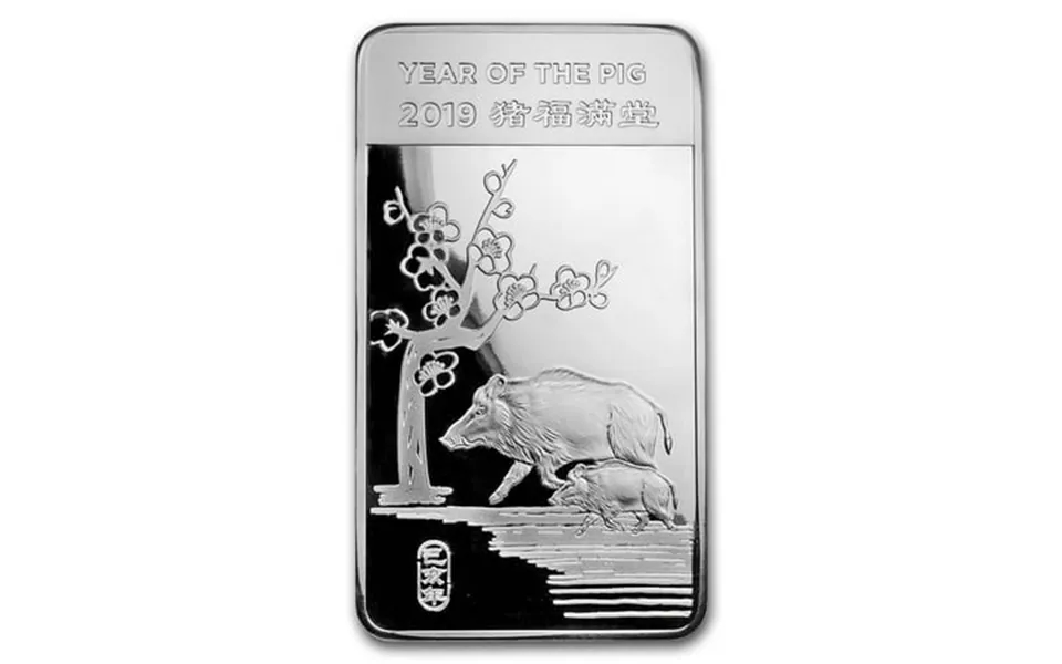 10 Oz Silver Bar - Apmex 2019 Year Of The Pig
