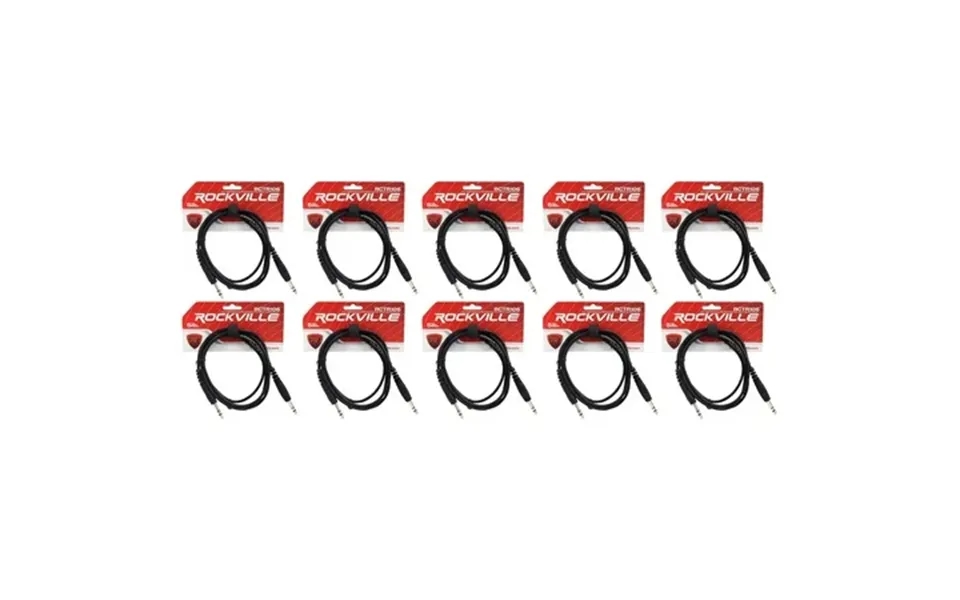 10 Rockville Rctr106b Black 6 1 4 Trs To 1 4 Trs Cable 100% Copper