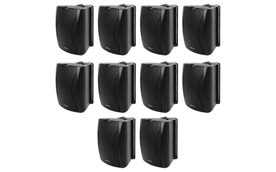 10 Rockville Wet-6b 70v 6.5 Ip55 Black Commercial Indoor Outdoor Wall Speakers