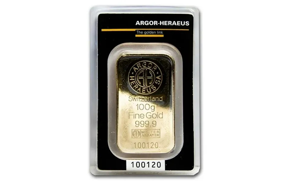 100 Gram Gold Bar - Argor-heraeus Kinebar Design In Assay
