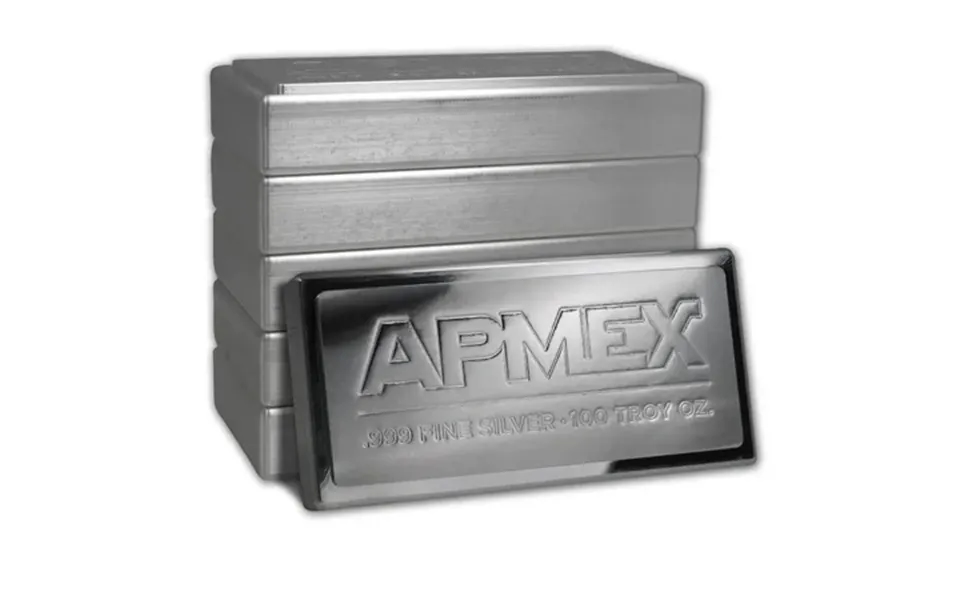 100 Oz Silver Bar - Apmex Stackable