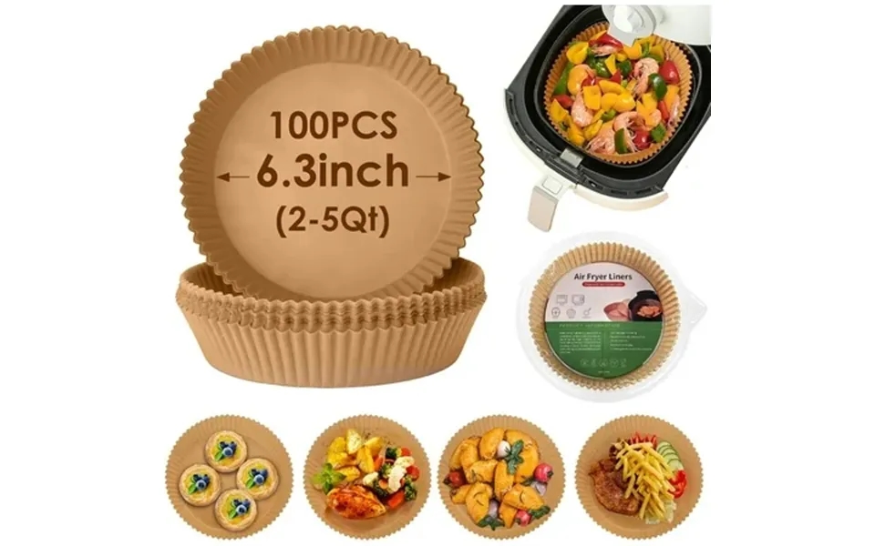 100 Pcs Air Fryer Liners Disposable Parchment Paper Liners For Air Fryer Basket Air Fryer Sheets Round For Baking Air Fr