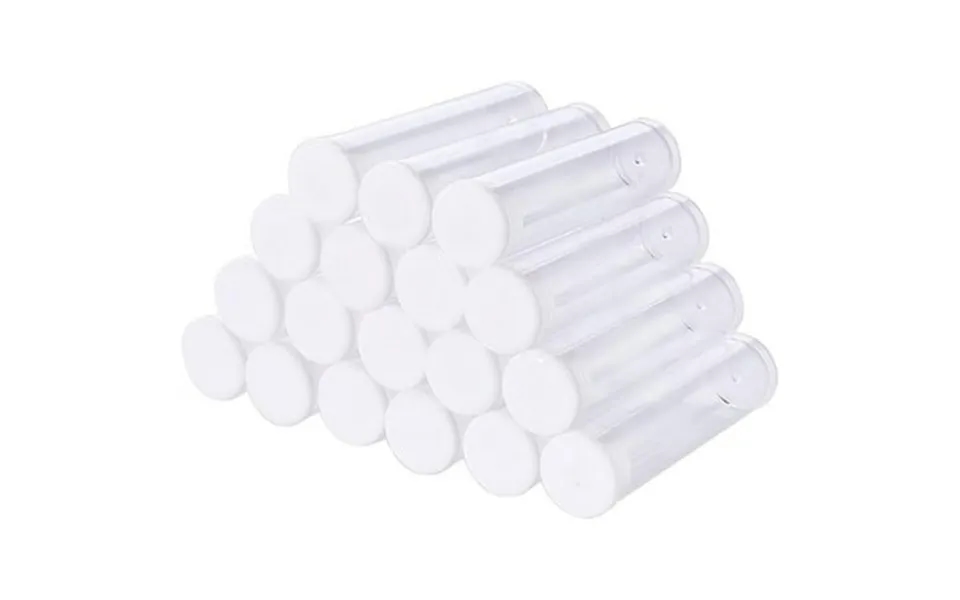100 Pcs Clear Plastic Tube Bead Containers Small Transparent Storage Bottles 5ml 55x15mm Diameter 0