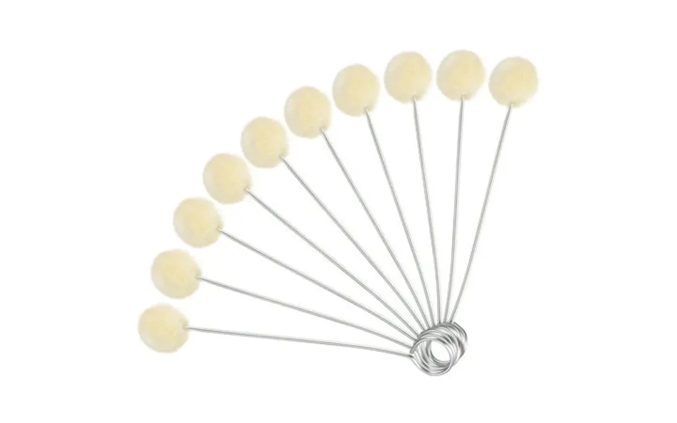 100 Pcs Wool Daubers Ball Leather Dye Tool 5.9 Wool Balls Brush With Steel Handle For Diy Crafts Projects