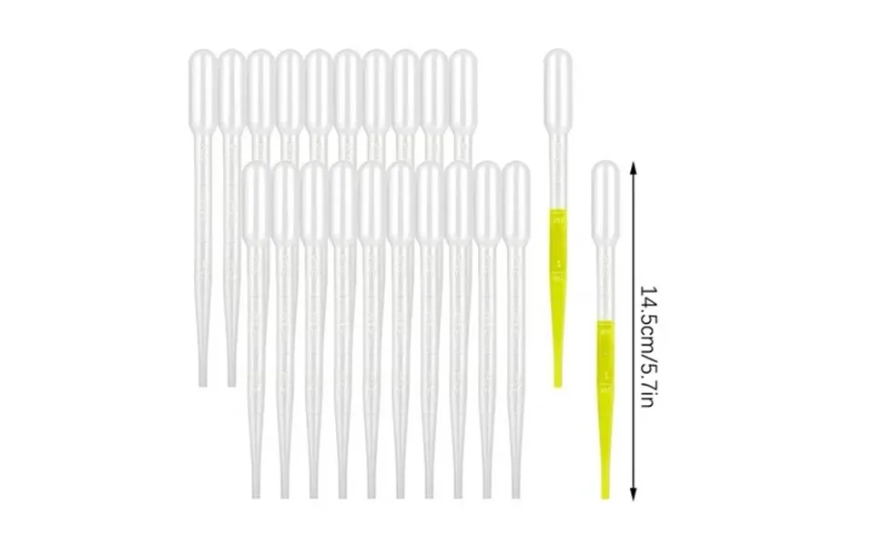 100-pack Disposable Calibrated Transfer Pipettes 1ml-5ml Food-safe Plastic Droppers For Science Labs Diy Crafts Resin Ar