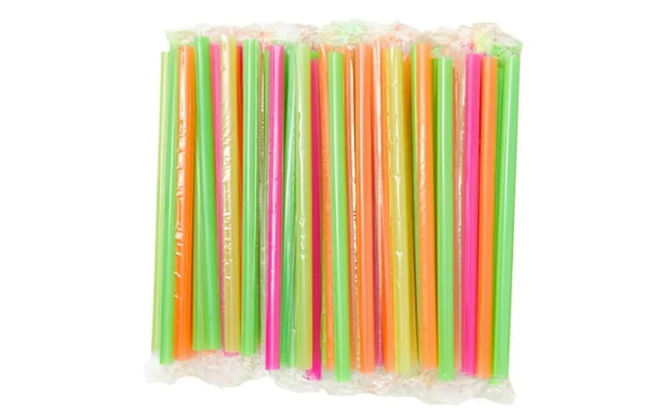 100-pieces Of Plastic Disposable Jumbo Straws Individually Wrapped 10 Inches Long Straws For Boba Fruit Smoothies Milksh