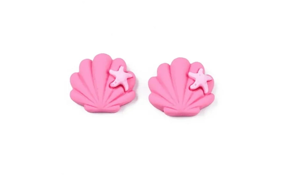 1000pc Opaque Resin Cabochons Shell Pink 15.5x17x6mm