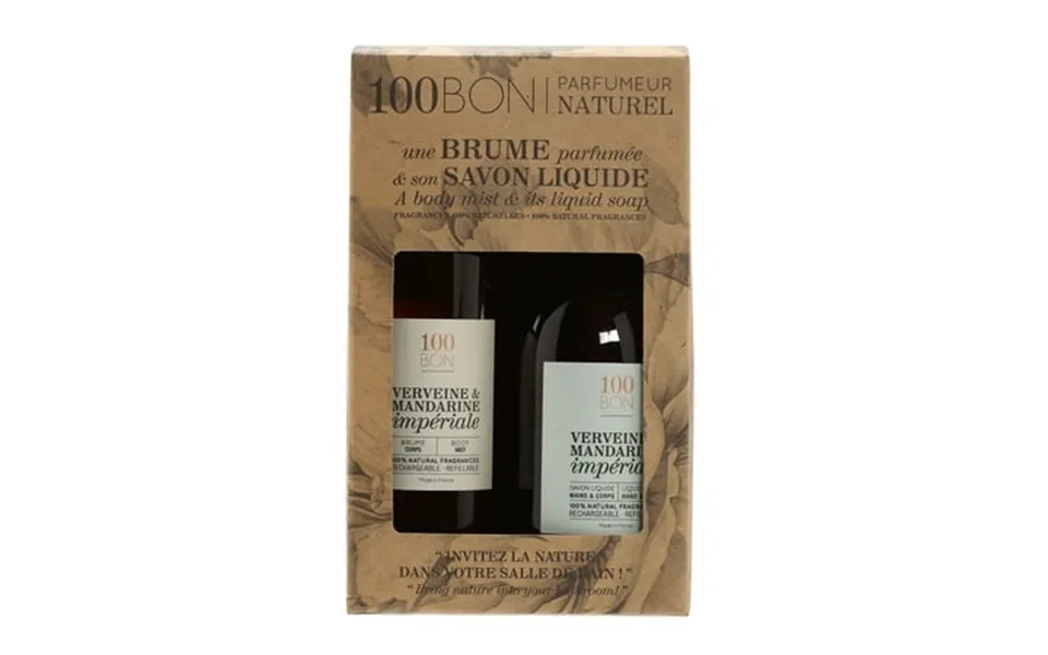 100bon - Bath Set Verveine & Mandarine 10 Oz. Liquid Soap & 6