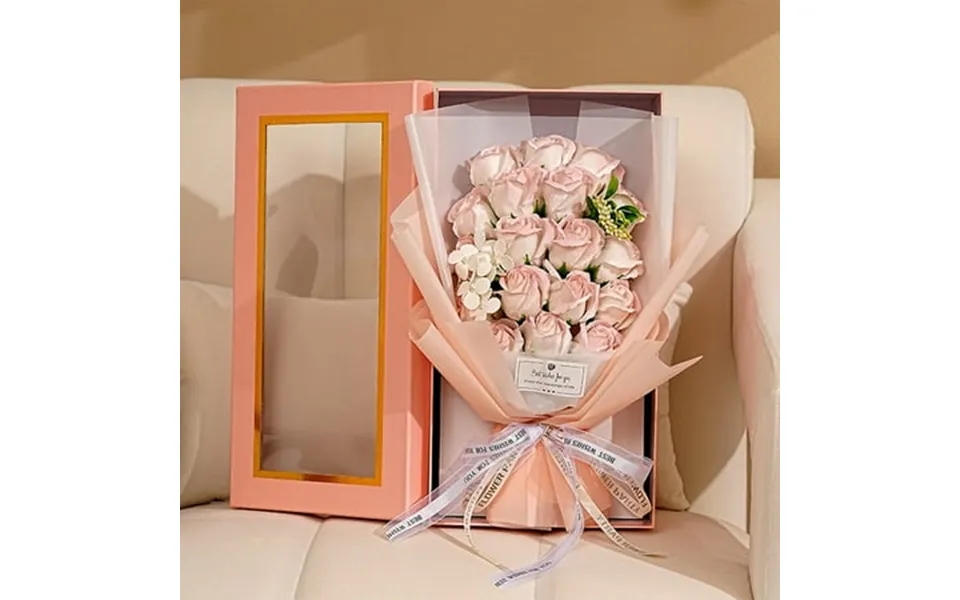 100fens 18 Rose Soap Bouquet Everlasting Bouquet Gift Box Valentine S Day Gift Suitable For Wife Mother S Valentine S Da