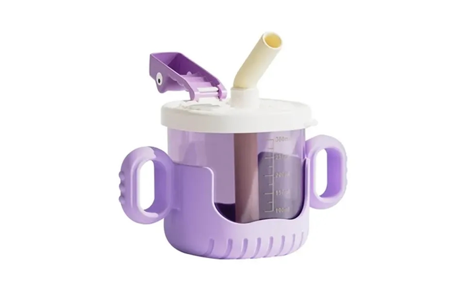 100fens Baby Training Cup With Lid And Straw Free-flow Cup Transition Sippy Cup And Open Cup With Handles Spill-proof Le