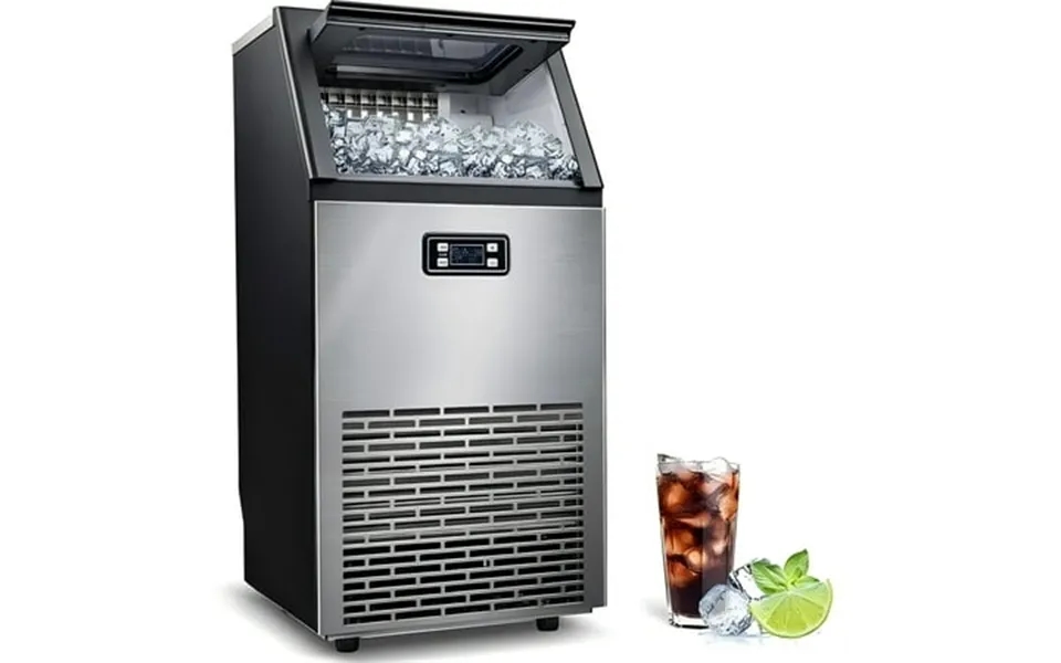 100lbs 24h Commercial Ice Maker 45 Cubes In 11 Mins Stainless Steel Auto Clean Under Counter For Home Bar Use Auseo