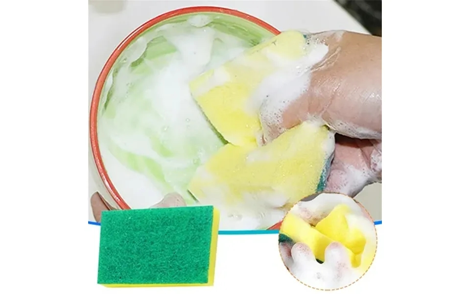 100pcs 10pc Cleaning Sponge- Nylon Emery Sponge For Kitchen Cleaning Dishwashing Sponge Cleaning Dishwashing Dishwashing