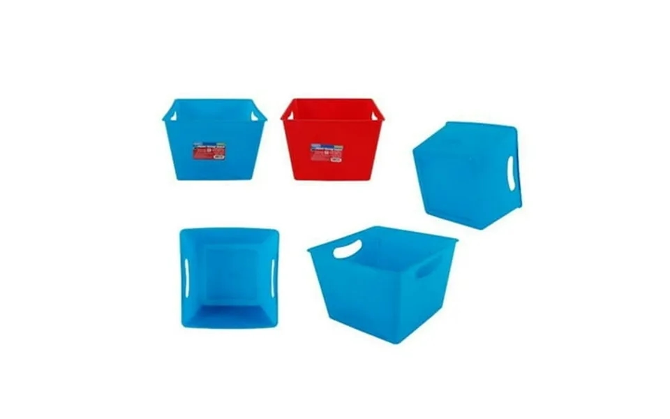 10.23 X 9.8 X 6.9 In. Square Storage Basket Red & Blue