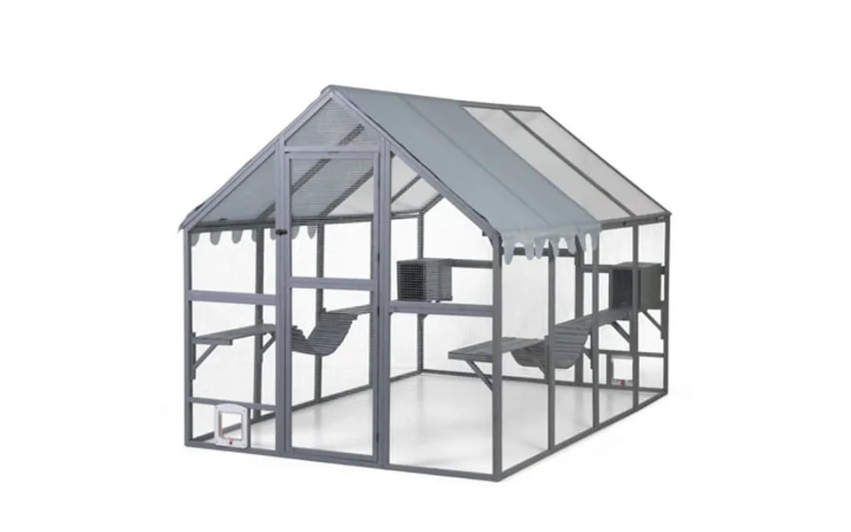 109 L Catio Enclosure For Cars Seizeen Outdoor Cat House Cat Cage Extra Large Walk-in Enclosure For Kitty Pet W Waterpro