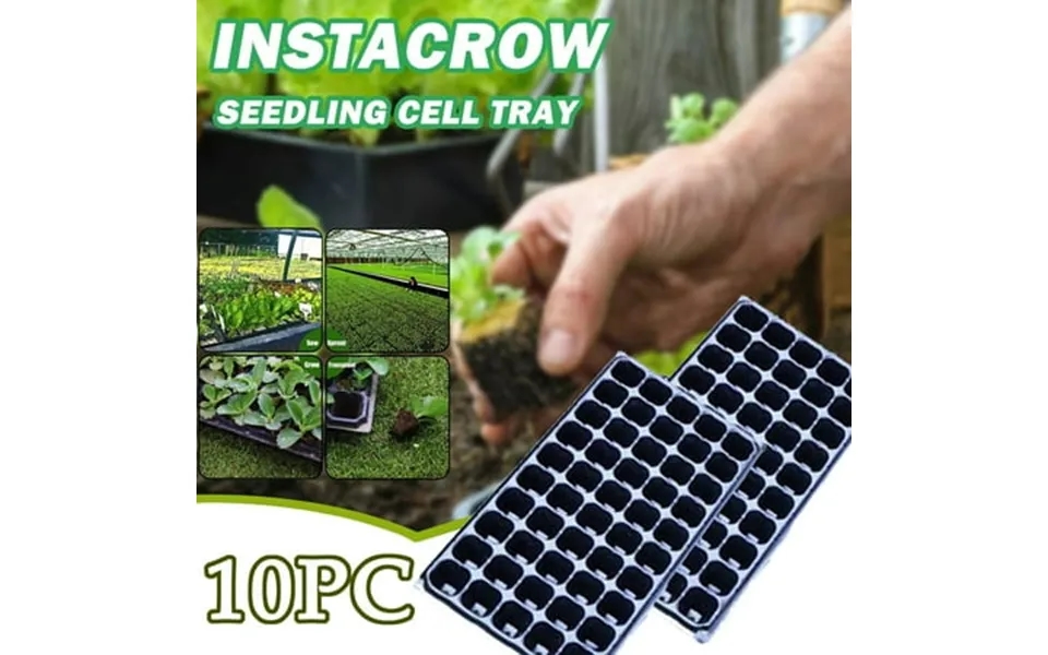 10pcs 50 Cells Seedling Trays - Bpa Free Plastic Gardening Germination Trays Plant Growing Trays Nursery Pots Mini Plant