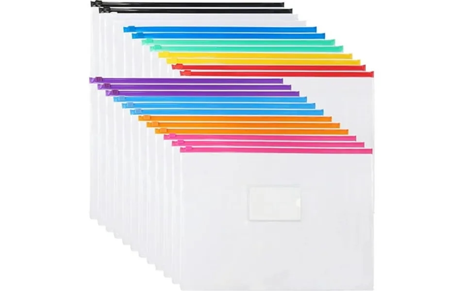 11pcs Zipper File Bags Zipper Pouch Document Bag Letter Size A4 Size For Office School Home Travel