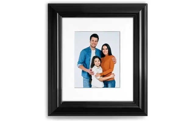 11x14 2 Traditional Black Picture Frame Polystyrene Displays 8x10 Photo With White Mat product image
