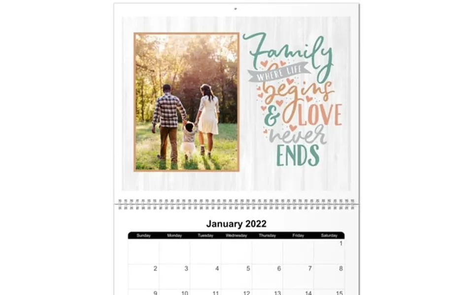 11x14 Deluxe Personalized 12-month Photo Wall Calendar