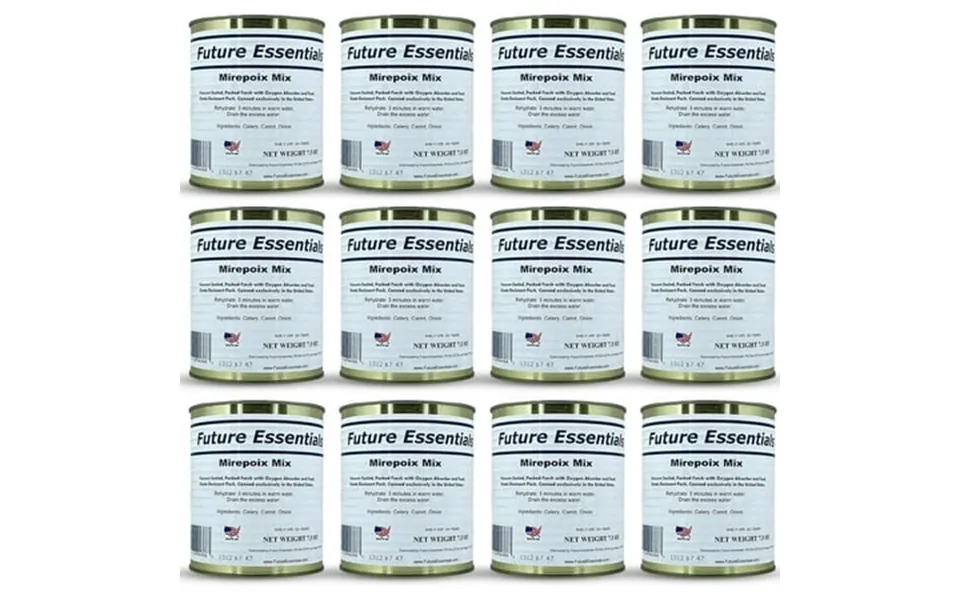 12 Cans Pack Future Essentials Dehydrated Mirepoix Mix Soffritto With Dried Carrots Celery & Onions Stable Emergency Foo