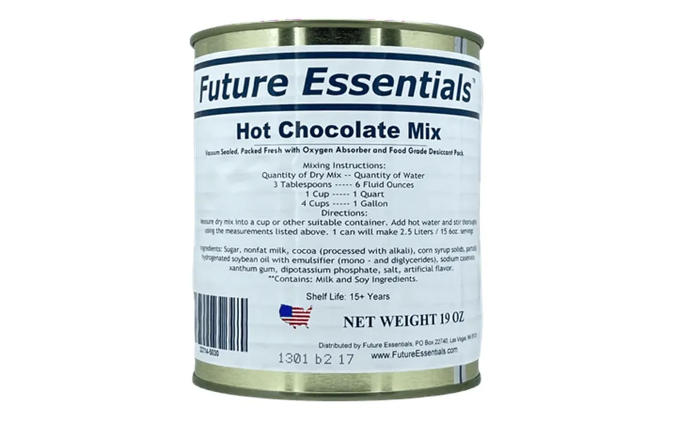 12 Cans Pack Future Essentials Long Shelf Life Emergency Camping Food Canned Hot Chocolate Mix 2