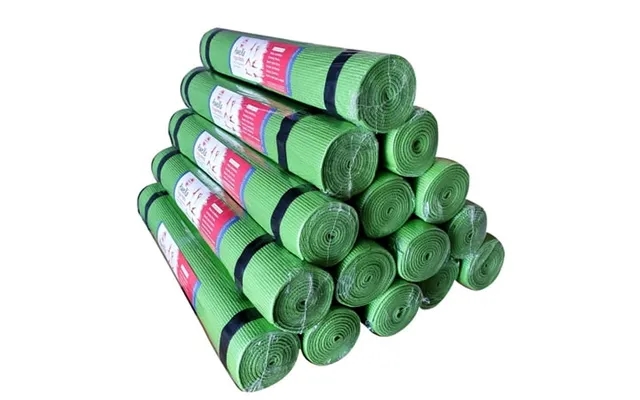 12 Green Yoga Mats Bulk Pack For Kids Pe Classrooms Adults - Non Slip Sgs Metal Lead Latex Free Easy To Clean Exercise M product image