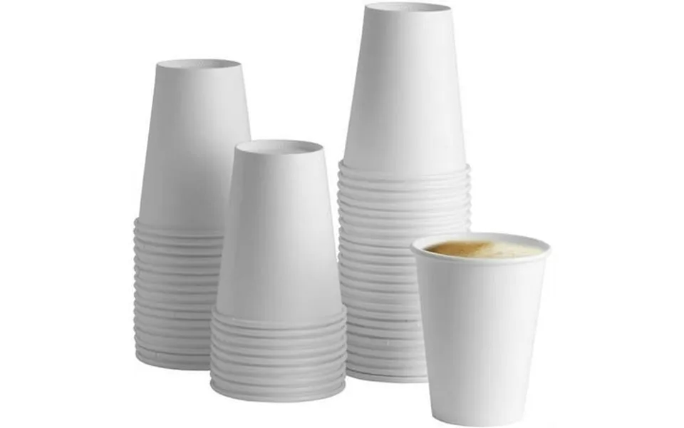 12 Oz White Paper Cups Disposable Paper Cups Heavyduty Hot Cold Beverage Drinking Cups For Picnic Bbq Travel And Event