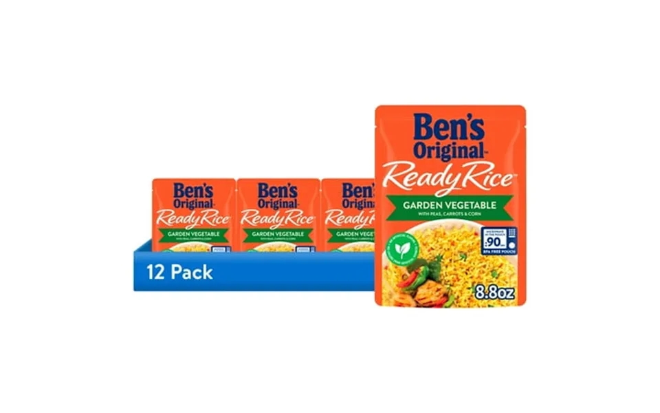 12 Pack Ben S Original Ready Rice Garden Vegetable Flavored Rice Easy Dinner Side 8
