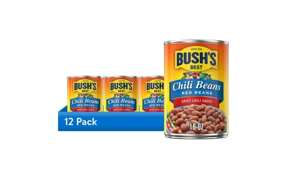 12 Pack Bush S Chili Beans Canned Red Beans In Hot Chili Sauce 16 Oz Can