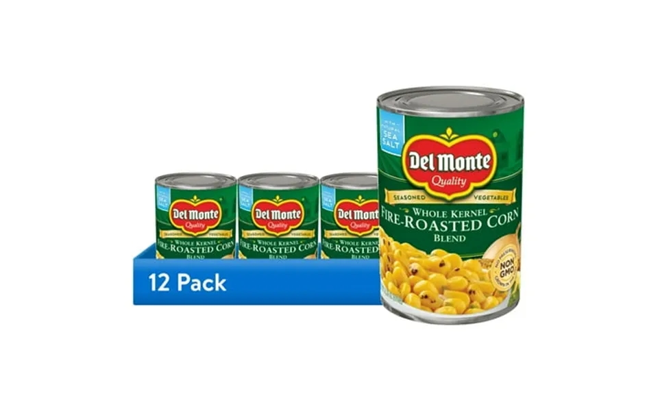 12 Pack Del Monte Fire Roasted Whole Kernel Corn Canned Vegetables 14