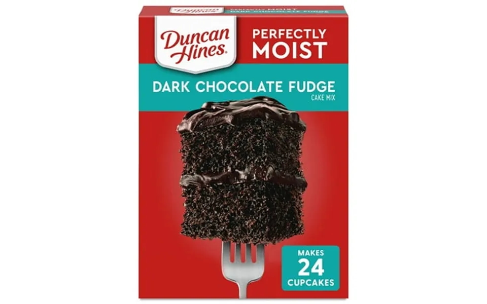 12 Pack Duncan Hines Dark Chocolate Fudge Cake Mix 15.25 Oz.