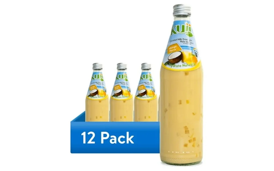 12 Pack Kuii Drinks Coconut Milk With Nata De Coco Mango 485ml