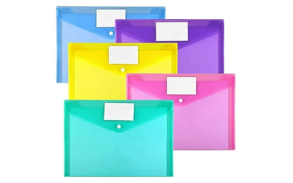 12 Pack Plastic Envelopes Poly Envelopes Clear Document Folders Us Letter A4 Size File Envelopes With Label Pocket For H