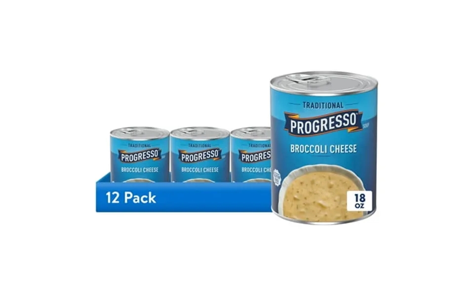 12 Pack Progresso Traditional Broccoli Cheese Canned Soup Gluten Free 18 Oz